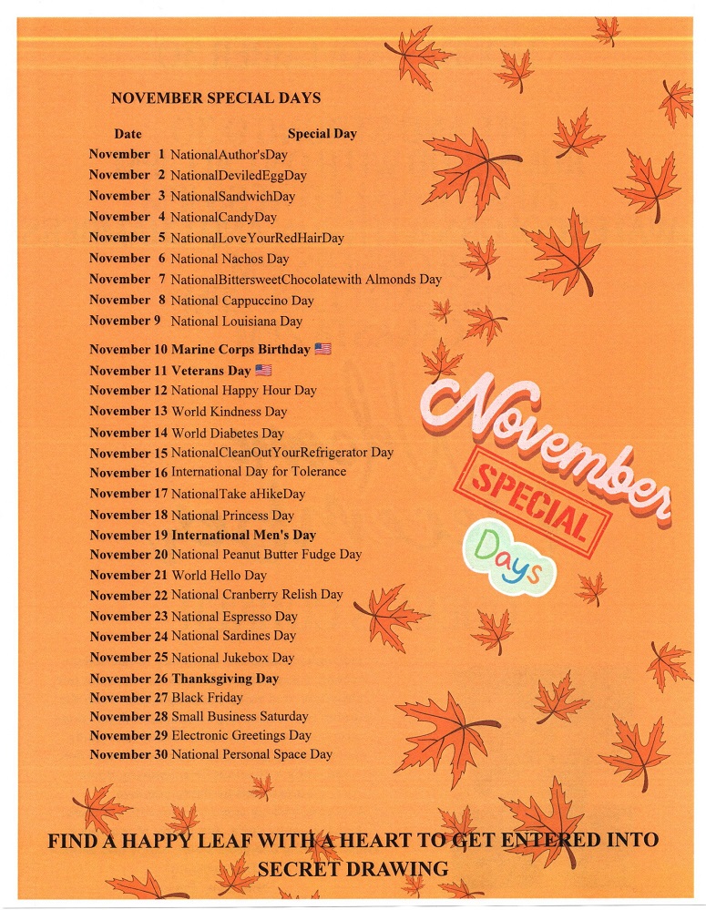 November Special Days 2026